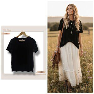 🌿​Old Navy Black Velvet Top - Women's Small